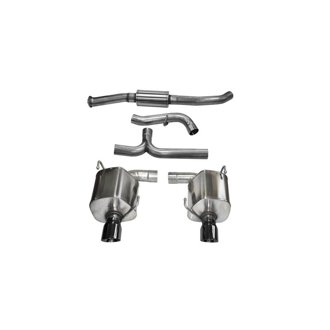 Corsa 08-10 Subaru Impreza WRX Sedan 2.5L Turbo Manual 3in Sport Cat-Back Exhaust w/4in Blac