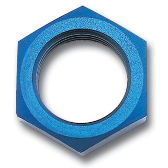 Performance -8 AN Bulkhead Nuts 3/4in -16 Thread Size (Blue