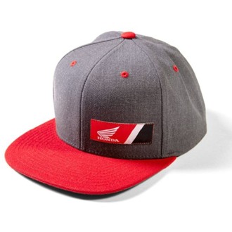 Honda Wedge Snapback Hat / Hthr Gray-Red