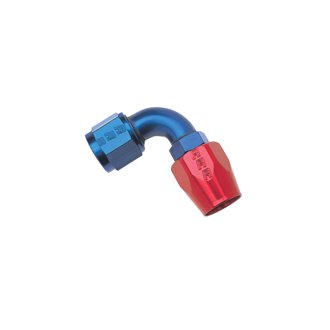 Performance -12 AN Red/Blue 90 Degree Full Flow Hose End