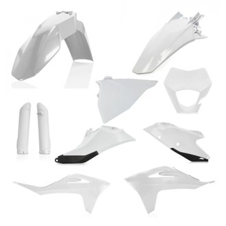 21-23 GasGas EC250/300/250F/350F Full Plastic Kit - White/Black