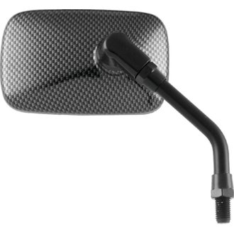 Mini Rectangle Mirror 10mm - Carbon Fiber - Each