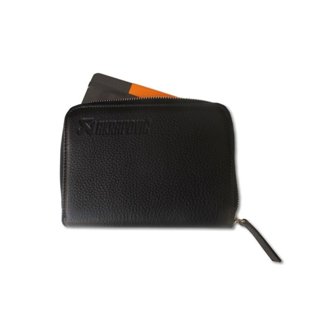 Leather Zip Notebook (S) Black