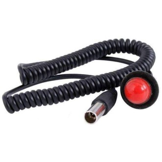 Hole Mount Steering Wheel Push To Talk (Ptt) With Coil Cord For Car Harnesses