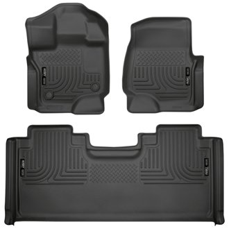 15-19 F-150 SuperCab Weatherbeater Black Front & 2nd Seat Floor Liners