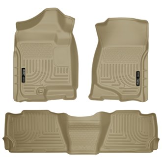 07-13 GM Escalade ESV/Avalanche/Suburban WeatherBeater Tan Front/2nd Row Floor Liners