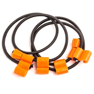 Rubber Boa Straps - Black/Orange