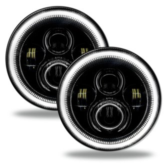 7" High Powered LED Headlights - Black Bezel