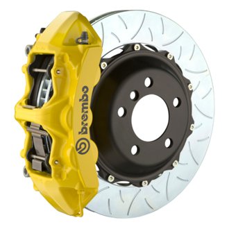 01-04 996 C4S Front GT BBK 6 Piston Cast 380x34 2pc Rotor Slotted Type3-Yellow