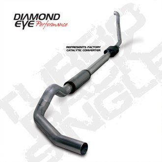 Diamond Eye KIT 5in Turbo Back SGL SS: 94-97 FORD 7.3L F250/F350 PWRSTROKE NFS W/ CARB EQUIV STDS