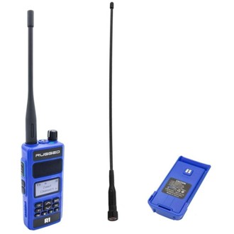 BUNDLE - Rugged R1 - Handheld Radio with Long Range Antenna and High Capacity Battery