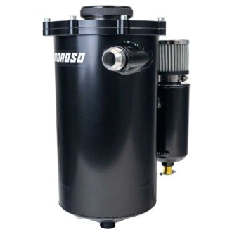 2 Piece 15in Tall 7in Dia 7 Quart Dry Sump Tank - Black