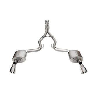 Corsa 24+ Ford Mustang GT Xtreme Cat-Back Exhaust Sys. 3.0in Dual Rear Exit w/4.5in Pro Series Tips