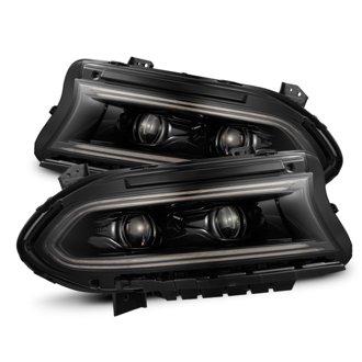 15-23 Dodge Charger LUXX LED Proj Headlights Alpha-Black w/Actv Light & Seq.Sig / SB DRL