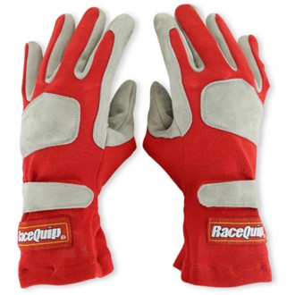 SFI 3.3/1 Red / Gray Nomex Race Gloves
