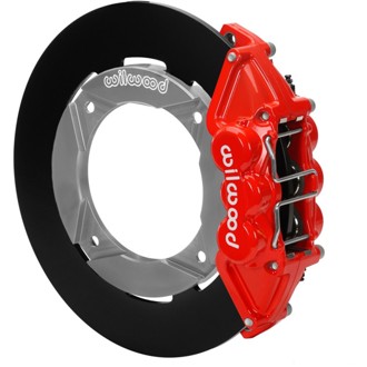 Wilwood 2020+ Polaris RZR Pro UTV6 Rear Kit 11.25in - Red Calipers/Blank Rotors