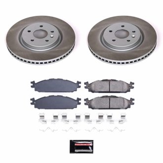 Semi-Coated Rotor And Low-Dust Ceramic Brake Pad Kit