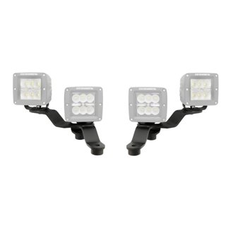 XE Windshield Cowl Light Mounts for Jeep JL/JT - Fits Dual 3x3 Cubes Offset
