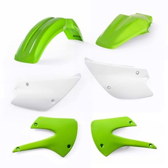 01-13 Kawasaki KX85/100/ 03-06 Suzuki RM100 Plastic Kit - Green/White Original 05
