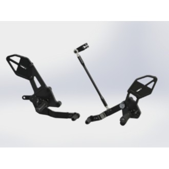 Vortex Racing 15-17 Yamaha FZ-07,18-24 Yamaha MT-07 Rear Set- Black