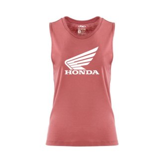 Honda Wing Womens Muscle Tank / Hthr Pink S
