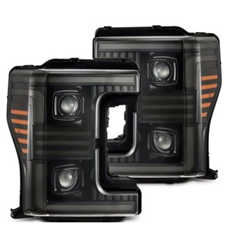 17-19 Ford F-250/350/450/550 Super Duty PRO-Series Proj Headlights Alpha-Bk w/SS & DRL
