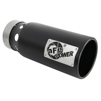 SATURN 4S 409 Stainless Steel Clamp-on Exhaust Tip Black Right Side Exit