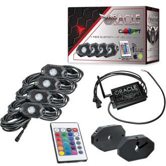 Bluetooth + RF ColorSHIFT Underbody Wheel Well Rock Light Kit - 4 PCS