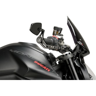Brake Lever Protector With Rearview Mirror Pro Black