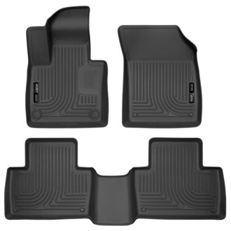 2016 Volvo XC90 Weatherbeater Front and Rear Black Floor Liners