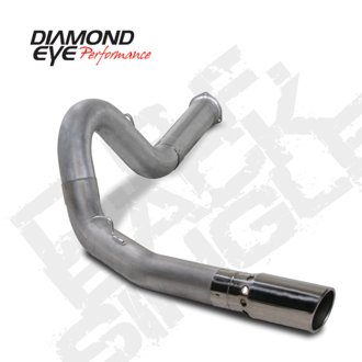 Diamond Eye KIT 5in DPF-BACK Single AL 07.5-08 CHEVY 6 6L 2500/3500 BPCKGD BX46X14X14OD EL-PL