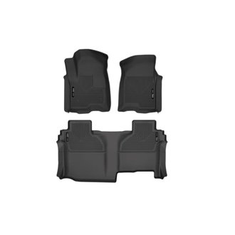 19-24 Chevy Silverado1500/GMC Sierra1500 X-Act Front + 2nd Seat Floor Liner Set-Black