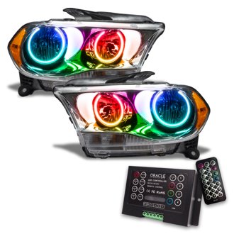 SMD Pre-Assembled Headlights, Halogen, Chrome Bezel, ColorSHIFT(tm) 2.0