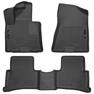 2017 Kia Sportage Weatherbeater Front and Second Row Black Floor Liners