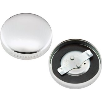 Bikers Choice 36-E73 Chrome Early Vented Gas Cap Single & Fatbob Tank Right Side Repl H-D 61103-36