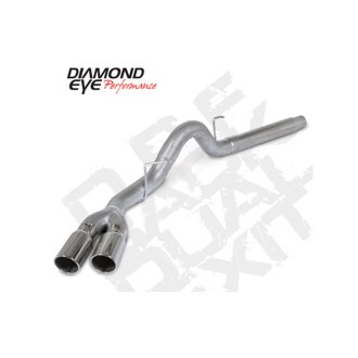 Diamond Eye 18-19 Ford 3.0L Powerstroke F150 - 4in Alum DPF Back Exh Kit Sprt Dual w/Tips 4512BRA-DE