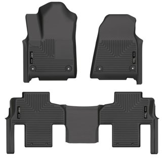 2022 Jeep Wagoneer (w/2nd Row Bench) WeatherBeater Front & 2nd Seat Floor Liner - Blk