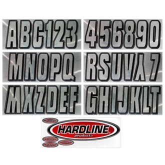 Boat Lettering Registration Kit 3 in. - 320 Chrome/Black