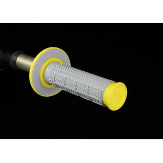 MX Dual Compound Grips Tapered 1/2 Waffle - Grey/ Yellow