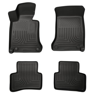 2012 Mercedes C-Class WeatherBeater Combo Black Floor Liners