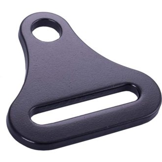 Long Reach Bolt On End Seat Belt Mounting Hardware / 2 or 3 In. Belts / Forged Steel- Blk