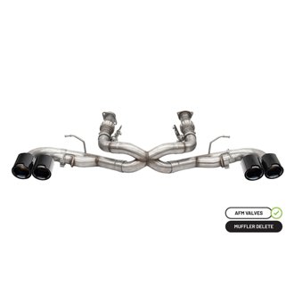 Corsa 20-25 Chevrolet Corvette C8 RWD 3in Xtreme Cat-Back Exhaust w/4.5in Carbon Fiber Black PVD Tip