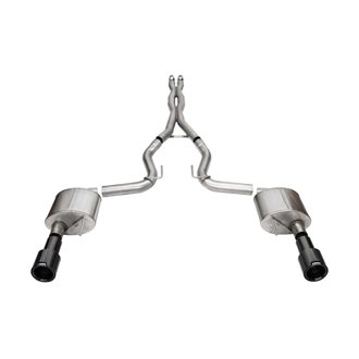 Corsa 2024+ Ford Mustang GT 5.0L V8 Xtreme 4.5 Cat-Back Duel Rear w/ 4.5 In Carbon Fiber Tips