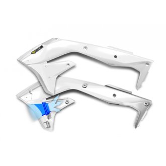 16-18 Kawasaki KX450F Powerflow Radiator Shrouds - White