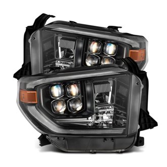 14-21 Toyota Tundra NOVA-Series LED Proj Headlights Alpha-Blk w/Actv Light & Seq. Sig + DRL