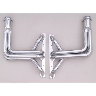 Silver Long-Tube EO Headers For 63-82 Corvette 283-400 NO A.I.R.