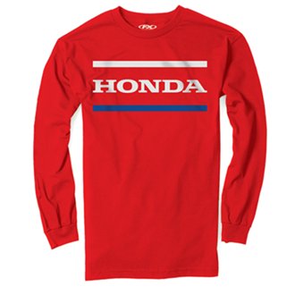 Honda Stripes Long Sleeve T-Shirt / Red Xl