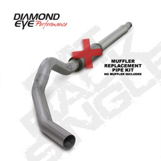 Diamond Eye KIT 5in Catback MFLR RPLCMENT PIPE Single AL: 03-07 FORD 6.0L F250/F350