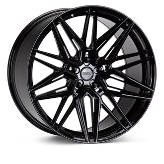 HF-7 22x10.5 / 5x112 / ET8 / Super Deep Face / 66.5 - Gloss Black Wheel