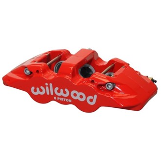 Wilwood Caliper-Aero6-R/H - Red 1.62/1.12/1.12in Pistons 1.25in Disc